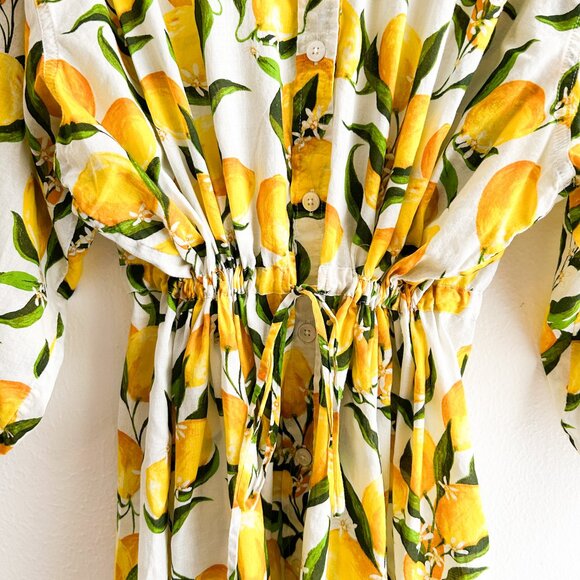 J.Crew Cinched Shirt-Dress in Limoncello 100% Organic Cotton Voile — XL - Picture 7 of 14